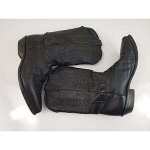 Durango Cowboy Boots Mens Size 12 Black Leather Western Roper Botas Farm Country